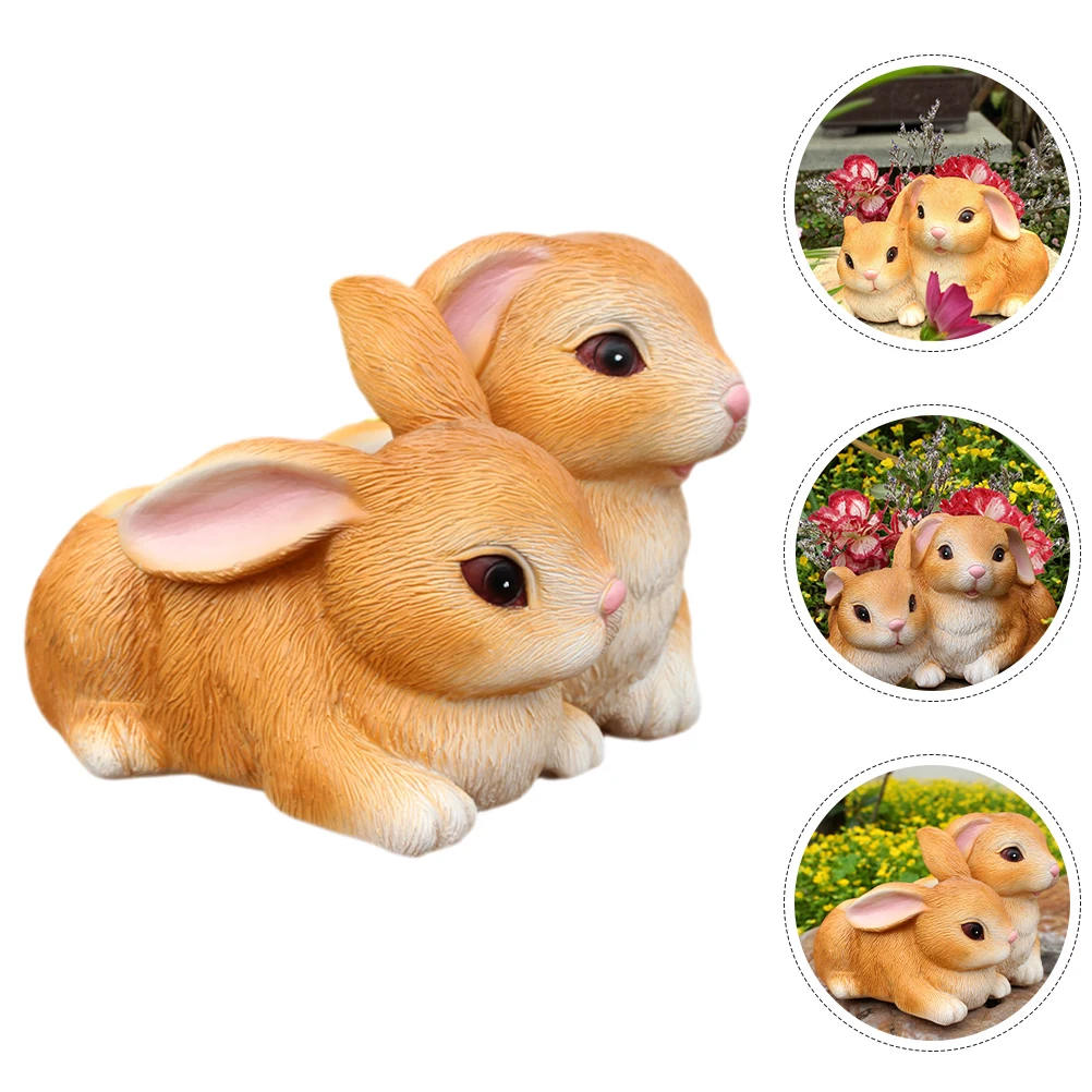 

Rabbit Pot Desktop Flowerpot Decorative Pots Potted Plant Cute Resin Bunny Succulent Balcony