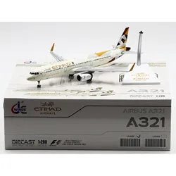 LH2402 Alloy Collectible Plane Gift JC Wings 1:200 Etihad Airways Airbus A321 Diecast Aircraft JET Model A6-AEJ With Stand