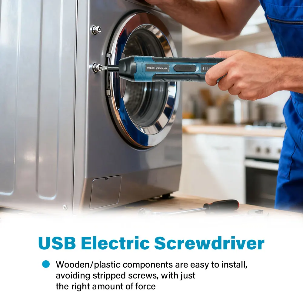 20pcs Electric Screwdriver Set USB Rechargeable 1300mah Adjustment Power Dril Multi-function Disassembly Torque Repair Tools Kit