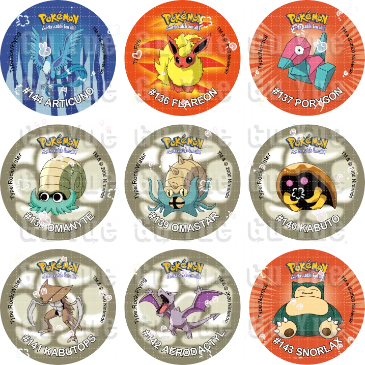 TAKARA TOMY Acrylmaterial 4/6/8 cm Tazos Pokemon 1. Auflage Ash Ketchum Starter Pokemon Taps Collection Acrylkartentrainer Runde Pogs 5