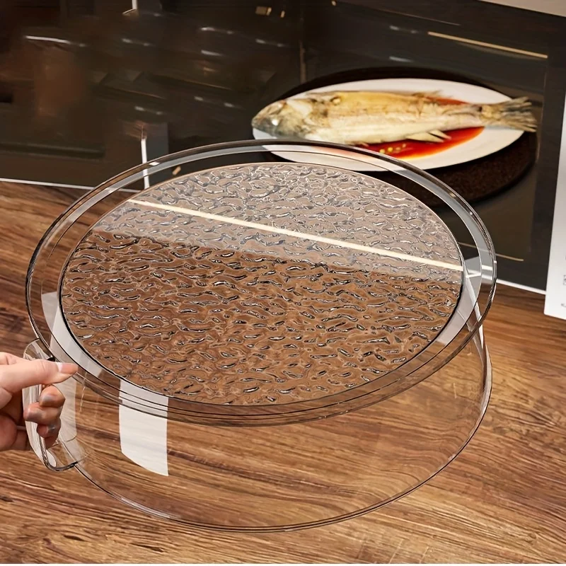1pc Unbreakable Microwave Splatter Cover Heat Resistant Food Lid Foldable Insect Proof for Camping Restaurant