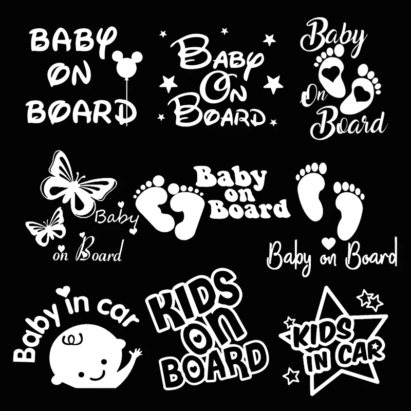 LYKX Car Sticker Hobby Boy Kids Baby on Board In Car 3D Funny Kid Silver Vinyl Decal Stickers Styling