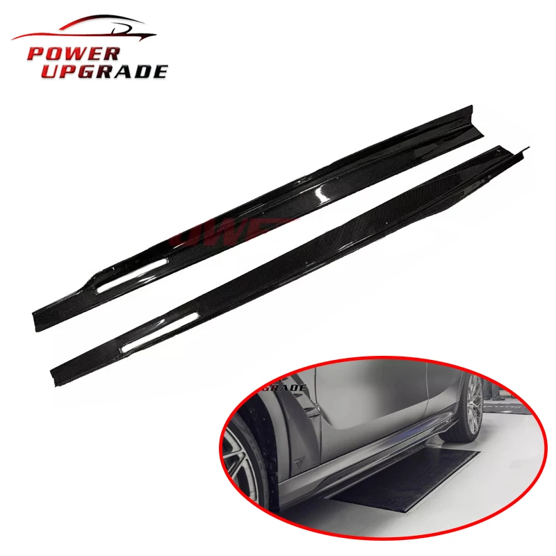 Side Skirt Side Bumper Lip Car Styling For BMW X6 G06 Carbon Fiber LD Style Side Lower Retrofit accessories Body Kit