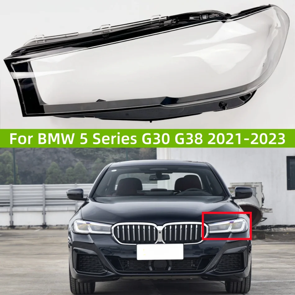 

For BMW 5 Series G30 G38 2021 2022 2023 Headlights Cover Lamps Shell Lens Transparent Lampshade Accessories