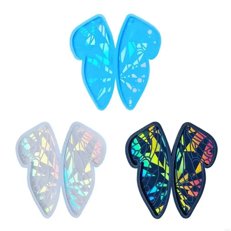 

A9BF Resin Casting Mold Necklace Pendant Mold Butterfly Shaped Epoxy Molds Perfect for Creating Jewelry Keychains