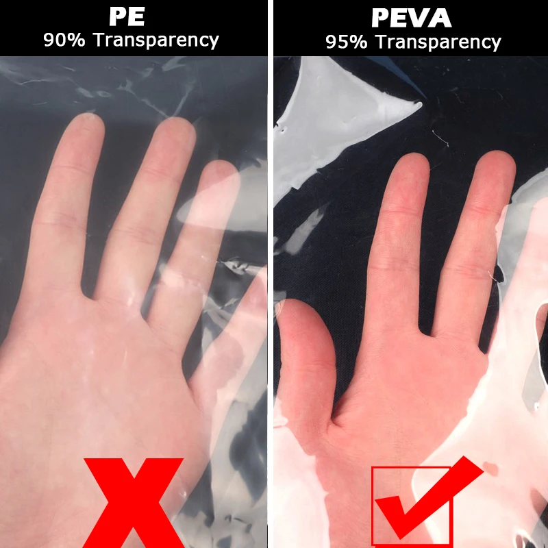 95% Clear PEVA Rainproof Cloth Patio Pergola See Through Tarp Curtain Home Window Keep Warm Film Outdoor Transparent Tarpaulin