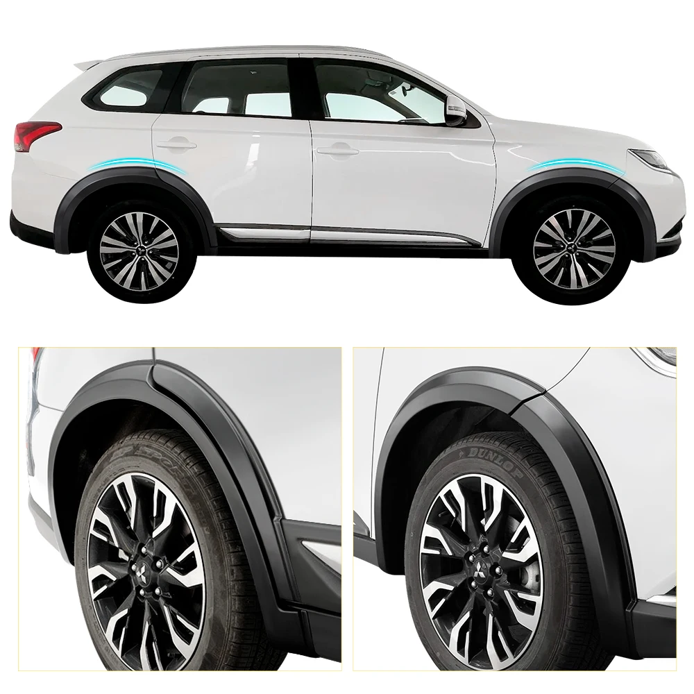 Mudguards Fender Flares Wheel Arch for Mitsubishi Montero Outlander 2015-2021 Matte Black Eyebrow Protector Accessories