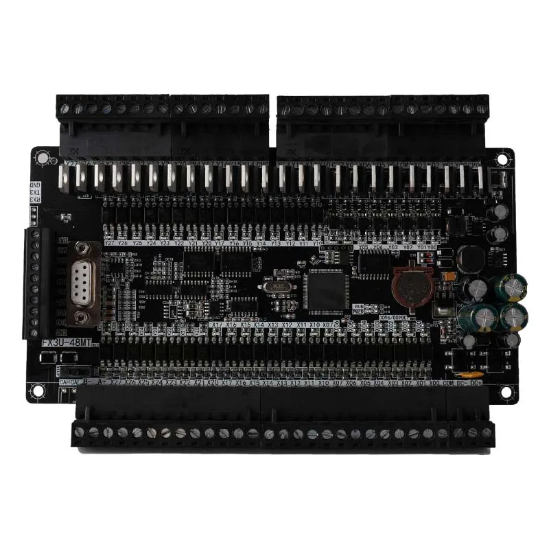 STM32F103 FX3U-48MT PLC industrial control board 6AD 2DA 24 input 24 Transistor output RS485 RTC