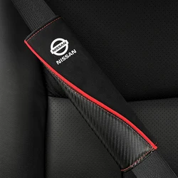 2pcs Leather Car Seat Belt Cover Shoulder Protection Pads For Nissan X-trail Qashqai Juke Note Sentra Patrol Leaf Accessories