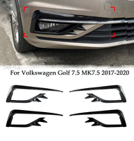 Car Front Bumper Air Vent For Volkswagen Golf 7.5 MK 7.5 2017-2020 Side Foglight Wind Knife Trim Auto Body Kits Car Accessories