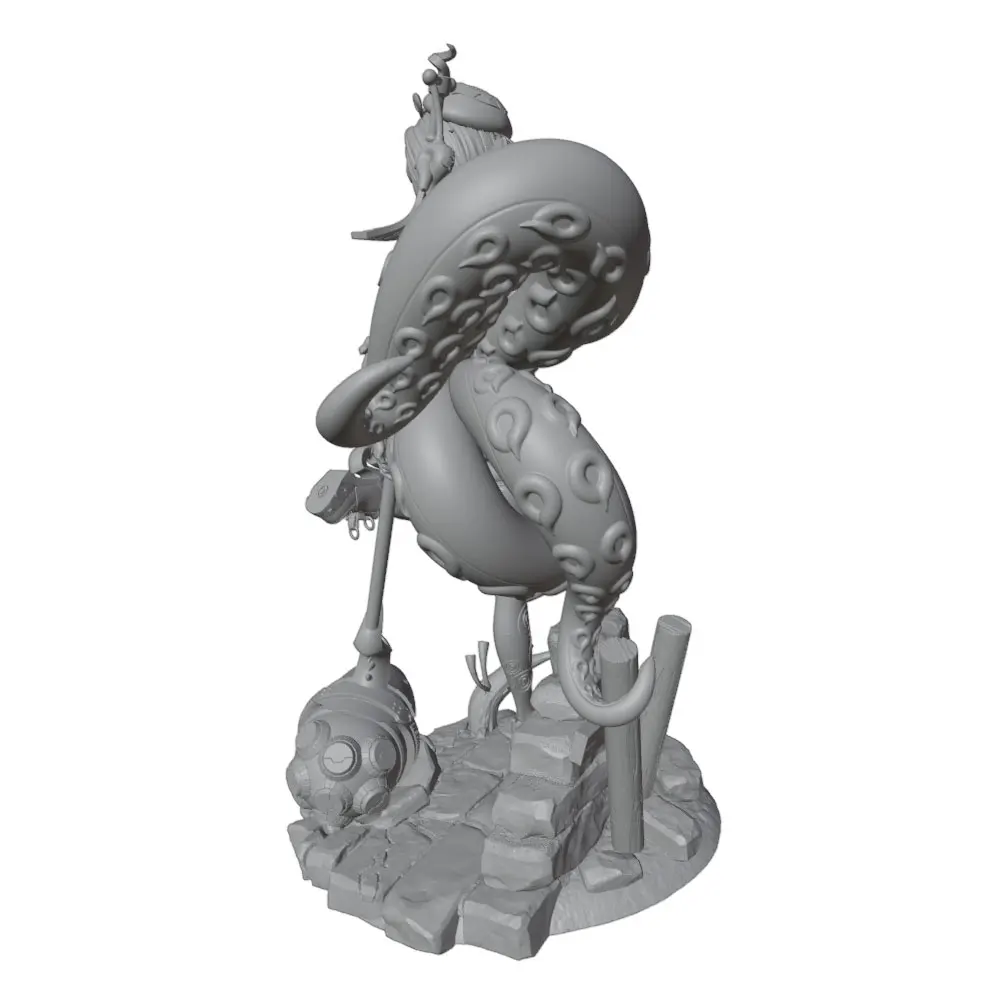 Figura de anime GK 1/24 - Miniatura 3D gris, sin montar ni pintar - imagen 3