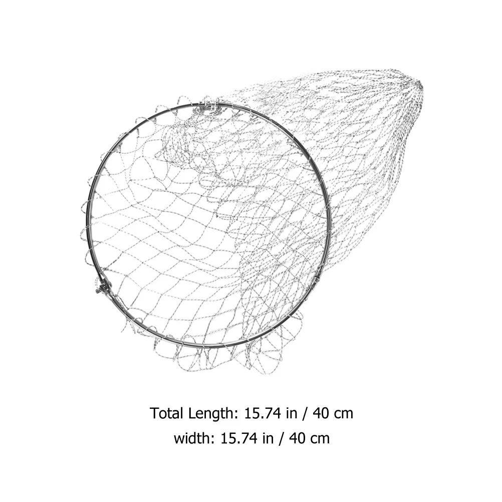 

Lightweight Foldable Fish Landing Net Replaceable Nylon Fishing Net Strong Tensile for Fresh Saltwater Fishing