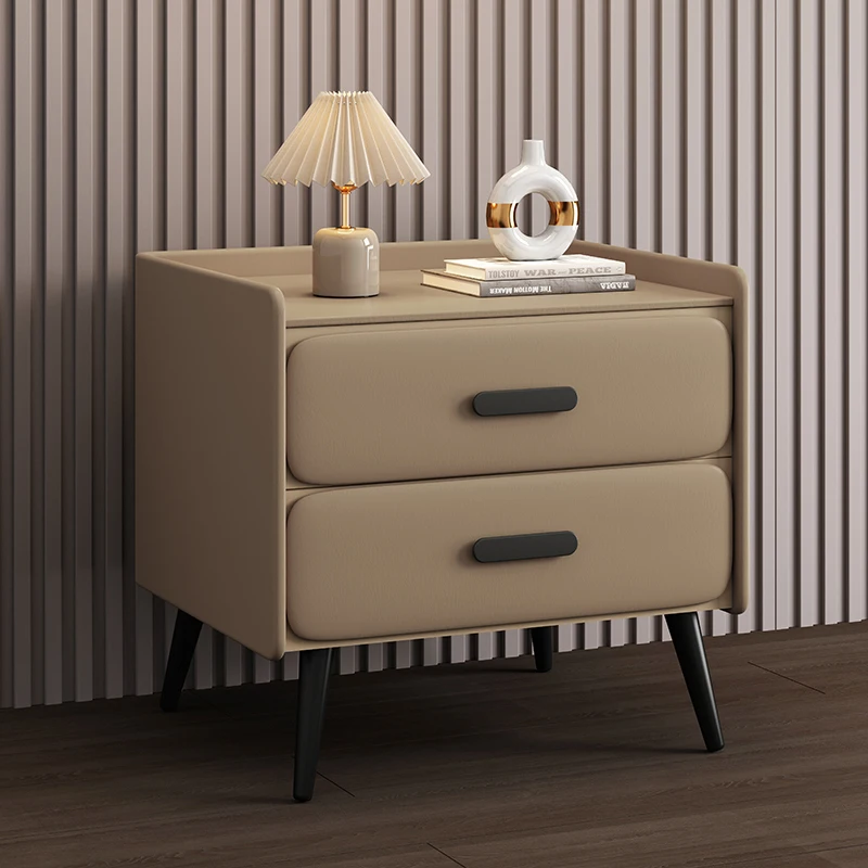 طاولة قهوة متنقلة بجانب السرير وغرفة نوم منخفضة وأدراج فاخرة لتخزين منضدة خشبية منظم أثاث الفندق Mesa De Noche