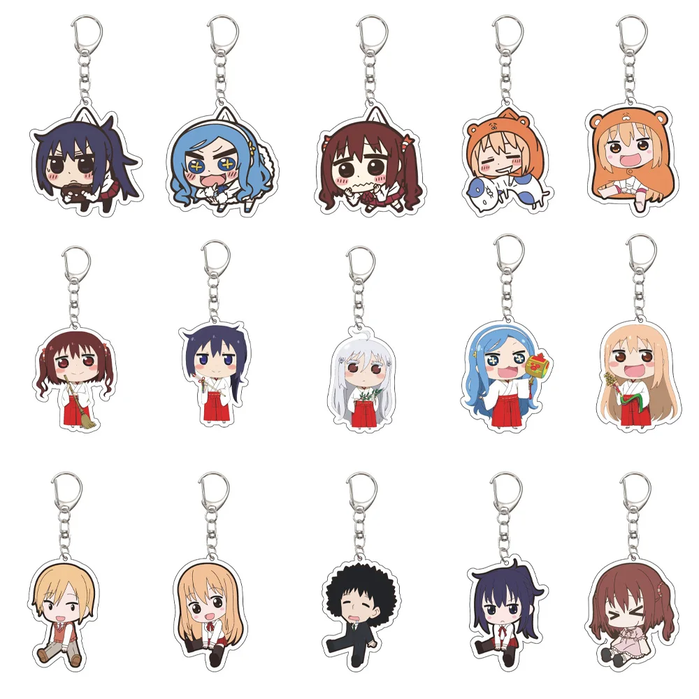 55MM أنيمي هيموتو! أومارو تشان المفاتيح دوما أومارو/تايهي دوما/نانانان إيبينا مفتاح سلسلة الاكريليك نموذج لوحة هدايا عيد الميلاد