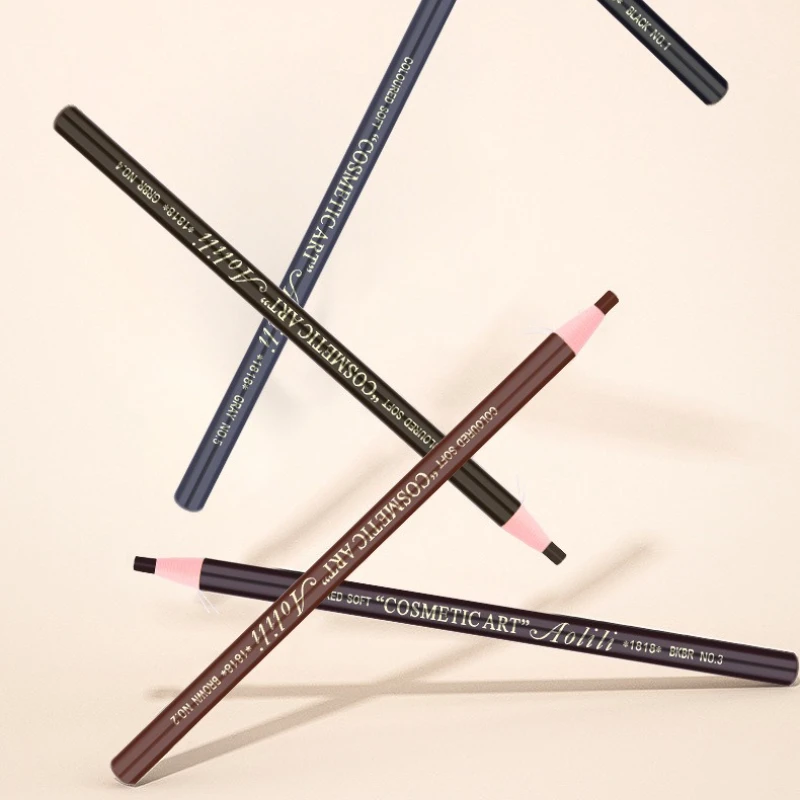 Wenkbrauwpotlood Cosmetica voor make-up Tint Waterdichte Microblading Cosmetische Microblading Pen Hout Natuurlijke cosmetische schoonheidstool