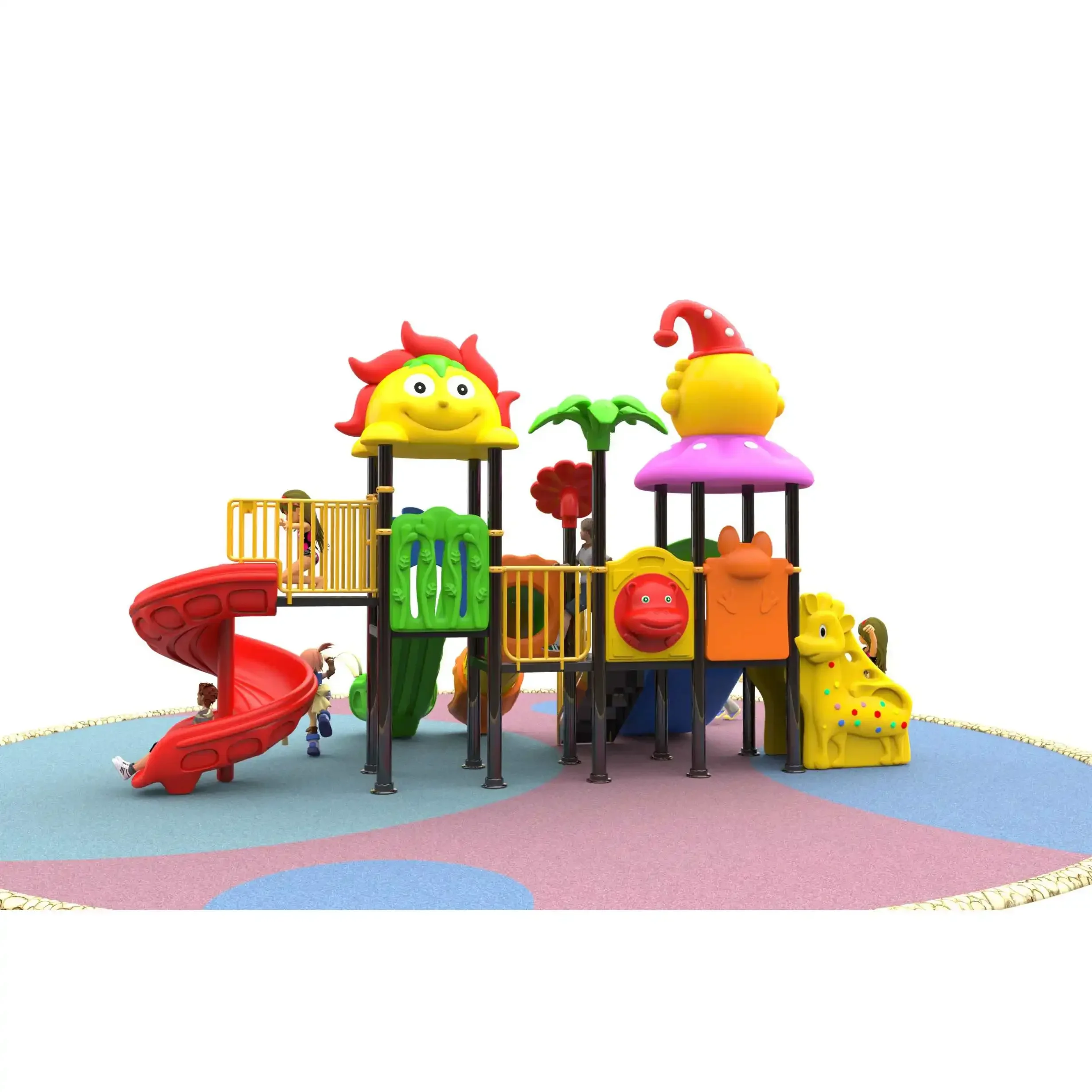 Outdoor Amusement Park Small Simple Playhouse Combination Slide Plastic Equipment Kids Playground Outdoor For Children