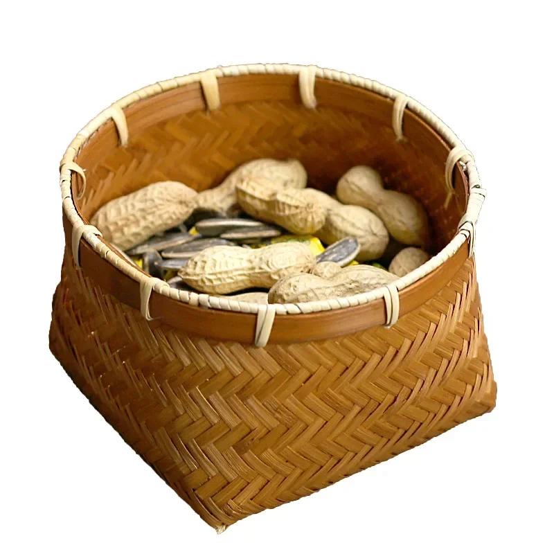 

Storage Willow Rattten Snack Arrangement Vegetable Basket Box Weaving Desktop Mini Bamboo s Bread Fruit