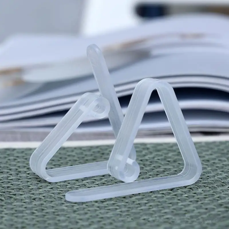 10pcs Tablecloth Transparent Anti Slip Clip Fixing Buckle Household Table Corner Tablecloth Clip Fixing Device Plastic Buckle