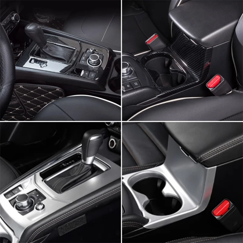 

For Mazda CX5 CX-5 2017-2022 2024 LHD Interior Accessories The internal water cup protection frame gear shift button cover