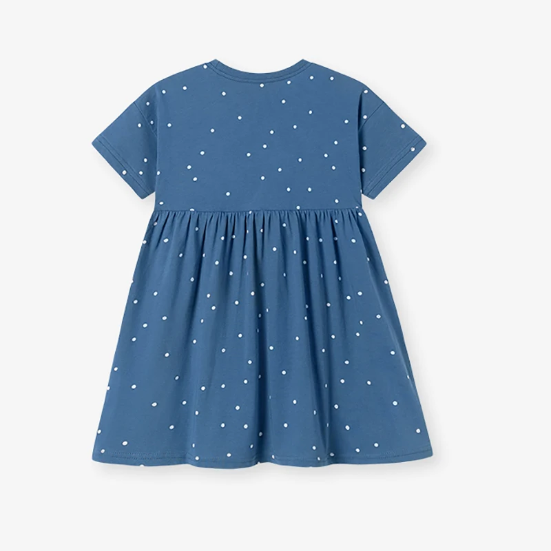 Little maven Children's Clothing Summer 2026  New Cartoon Flowers Rainbow Dress Cotton Vestidos Kids Clothes for Kids 2-7 Years