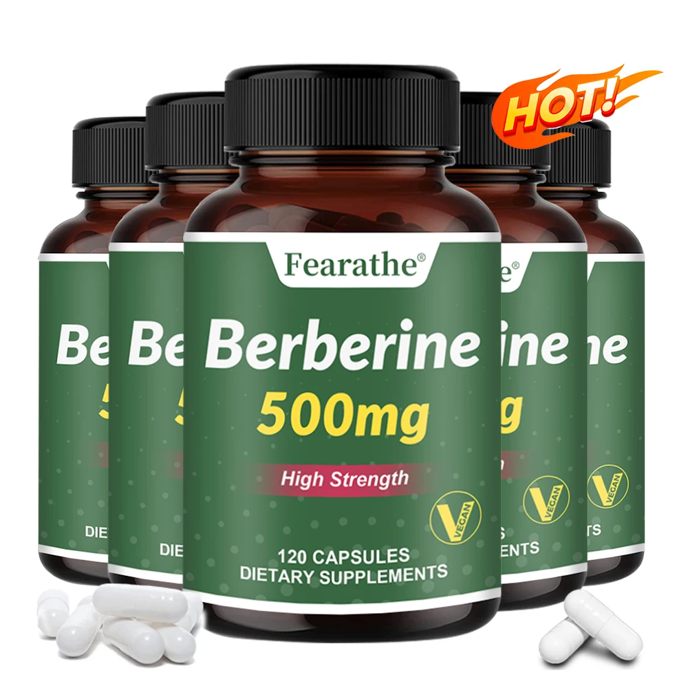 

Berberine Supplement - Antioxidant, Heart Health, Immune System Support, Cardiovascular Health, Digestion Support - 120 Capsules