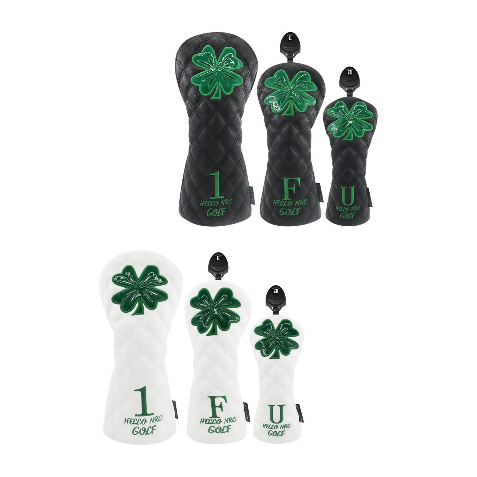 

Set of 3 Golf Wood Head Covers for Club Protection Sleeve for Sports Enthusiasts