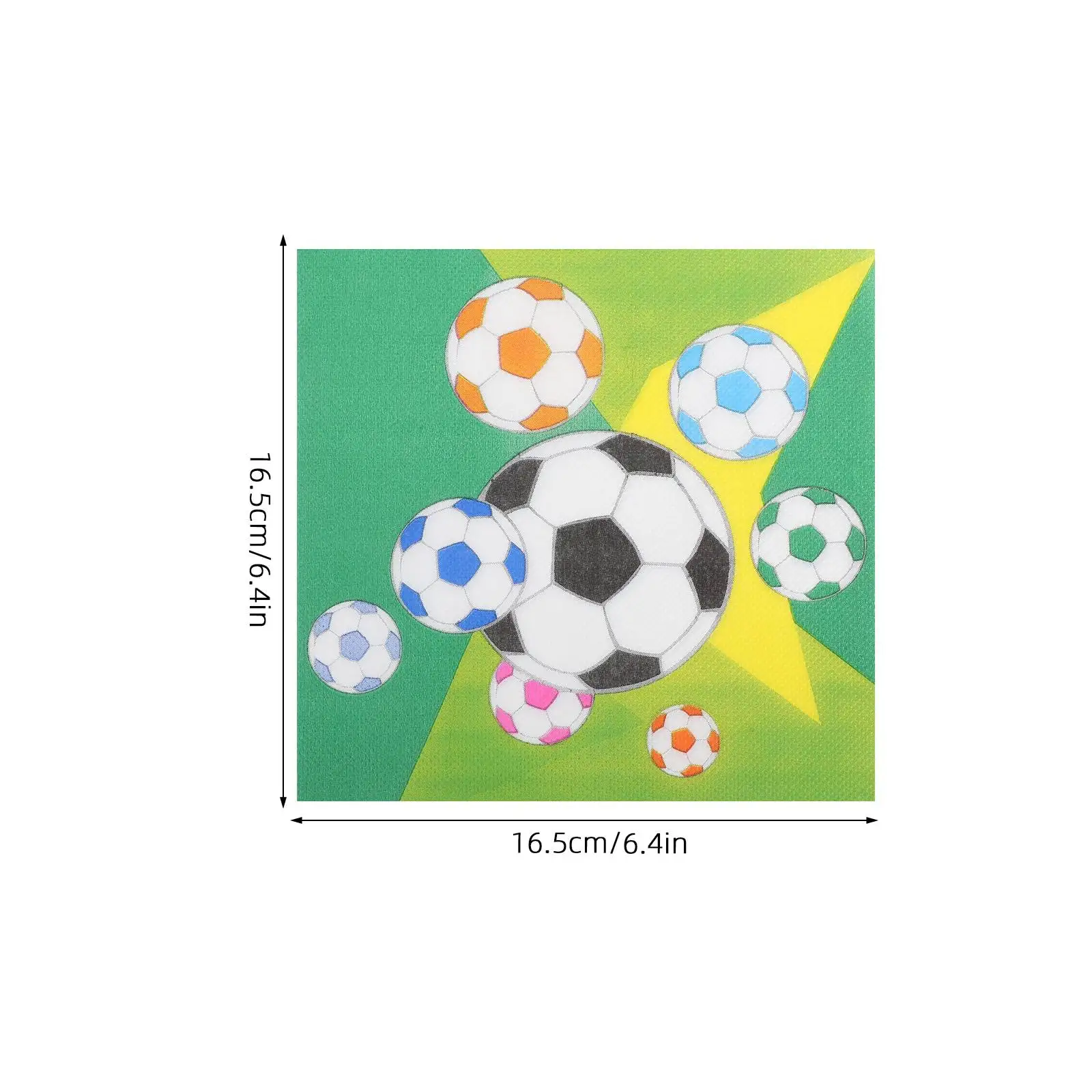 20-delig voetbal bedrukt servet voetbal feestdecoratie servies voor het afdrukken van verjaardag servetten gunsten