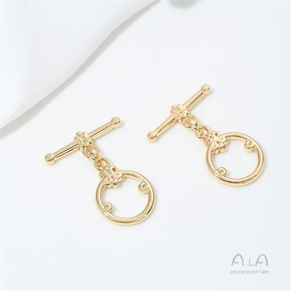 Hebilla OT redonda de forma especial de corazón, hebilla de acero inoxidable, collar hecho a mano, joyería, accesorios de hebilla de conexión