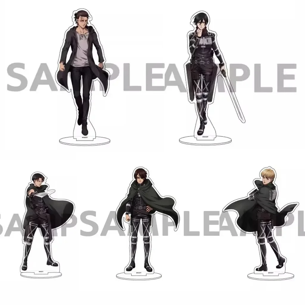 

Anime Armin Arlert Eren Levi Ackerman Mikasa Custom DIY Custom Acrylic Stand Plate Cartoon Cosplay Figure Character Prop Decor