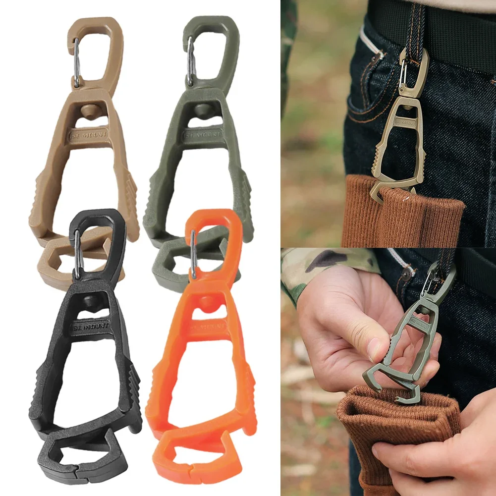 1pc Gloves Hook Hold Coils Rope Hat Nylon Gloves Bottle Hanging Buckle Work Outdoor glove clip multi-purpose hook plastic clip