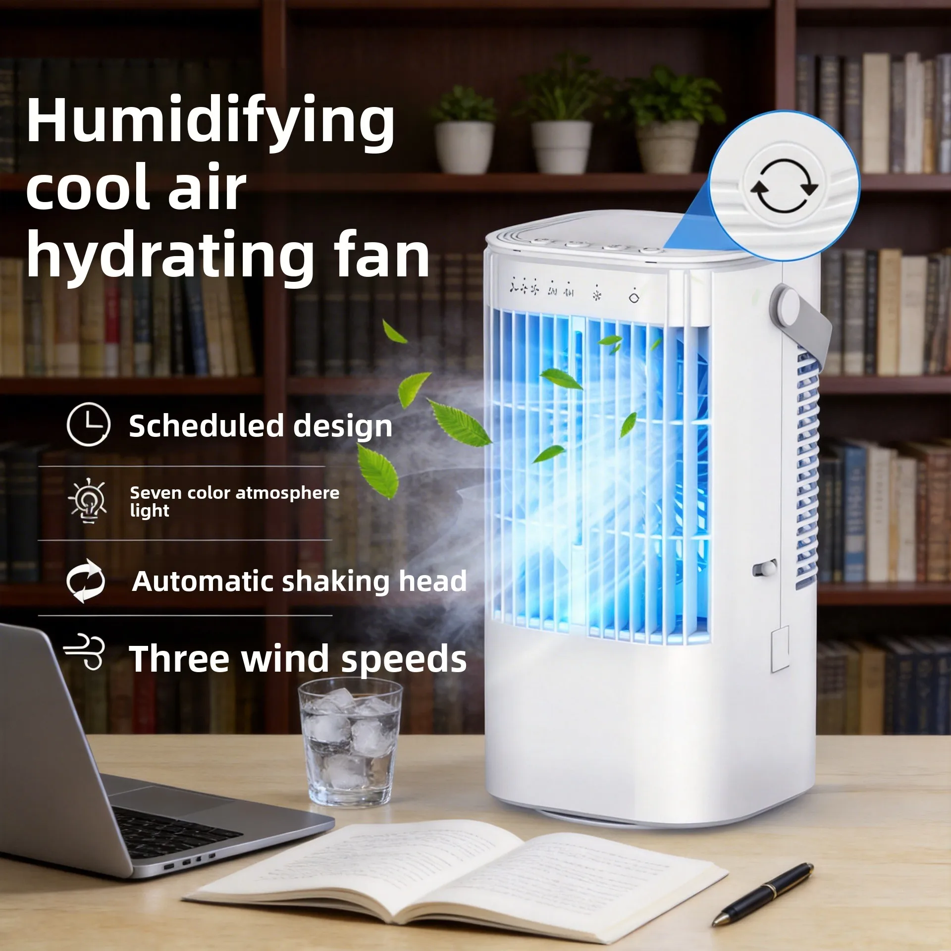 新しい夏用風冷式家庭用室内多機能スプレーデスクトップファン便利なミニファン