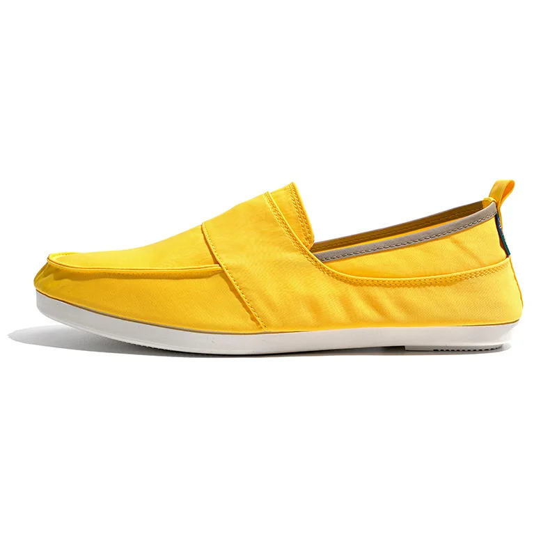 Men Summer Moccasin Shoes Light Sole Male Soft Canvas Loafers Casual Shoes Slip On Shallow Upper Latex Insole Driver Shoes 39-44 image 3