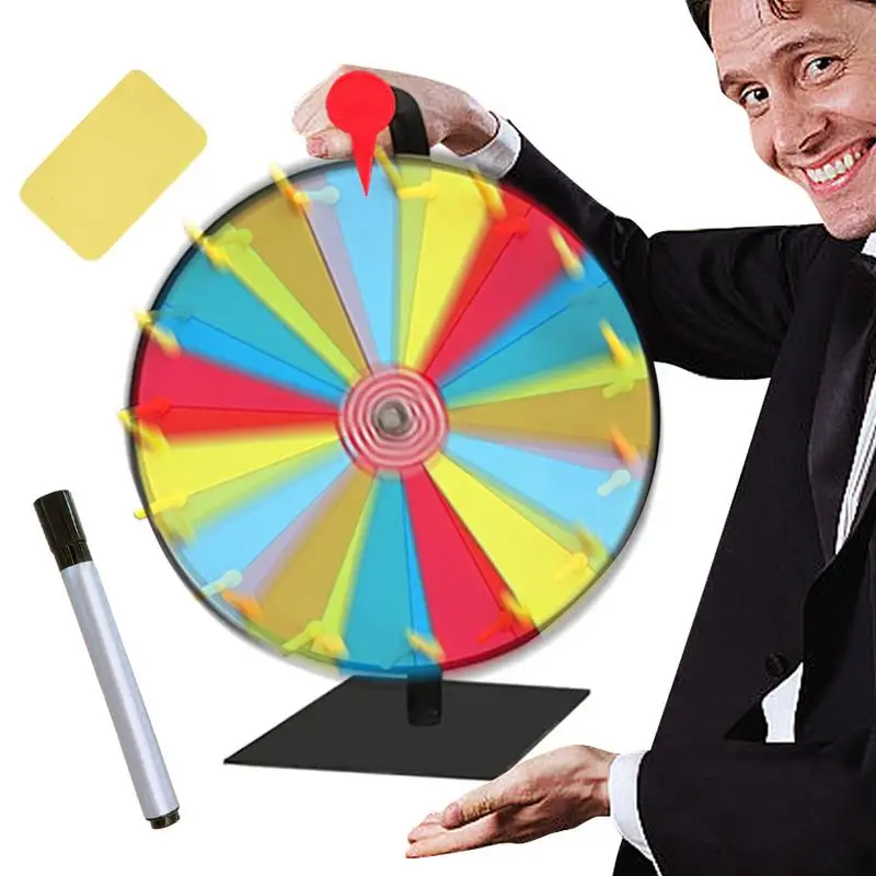 Prize Wheel Prize Wheel Spin Wheel For Prizes Tabletop Roulette Spinner With Marker And Eraser Carnival Roulette Spinner