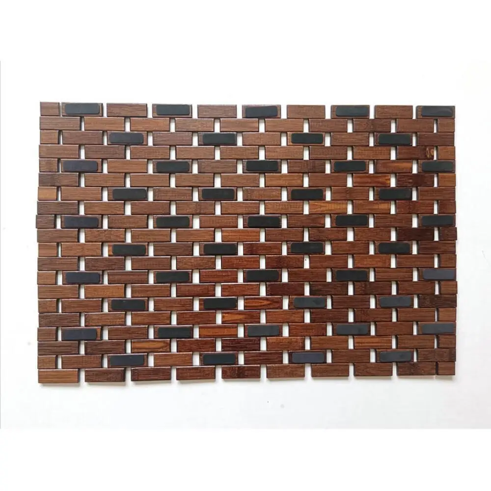 Bamboo Mats Hand Woven Bathroom Kitchen Flooring Waterproof Non Slip Bamboo Carpet Rug Entrance Mat Wholesale Price