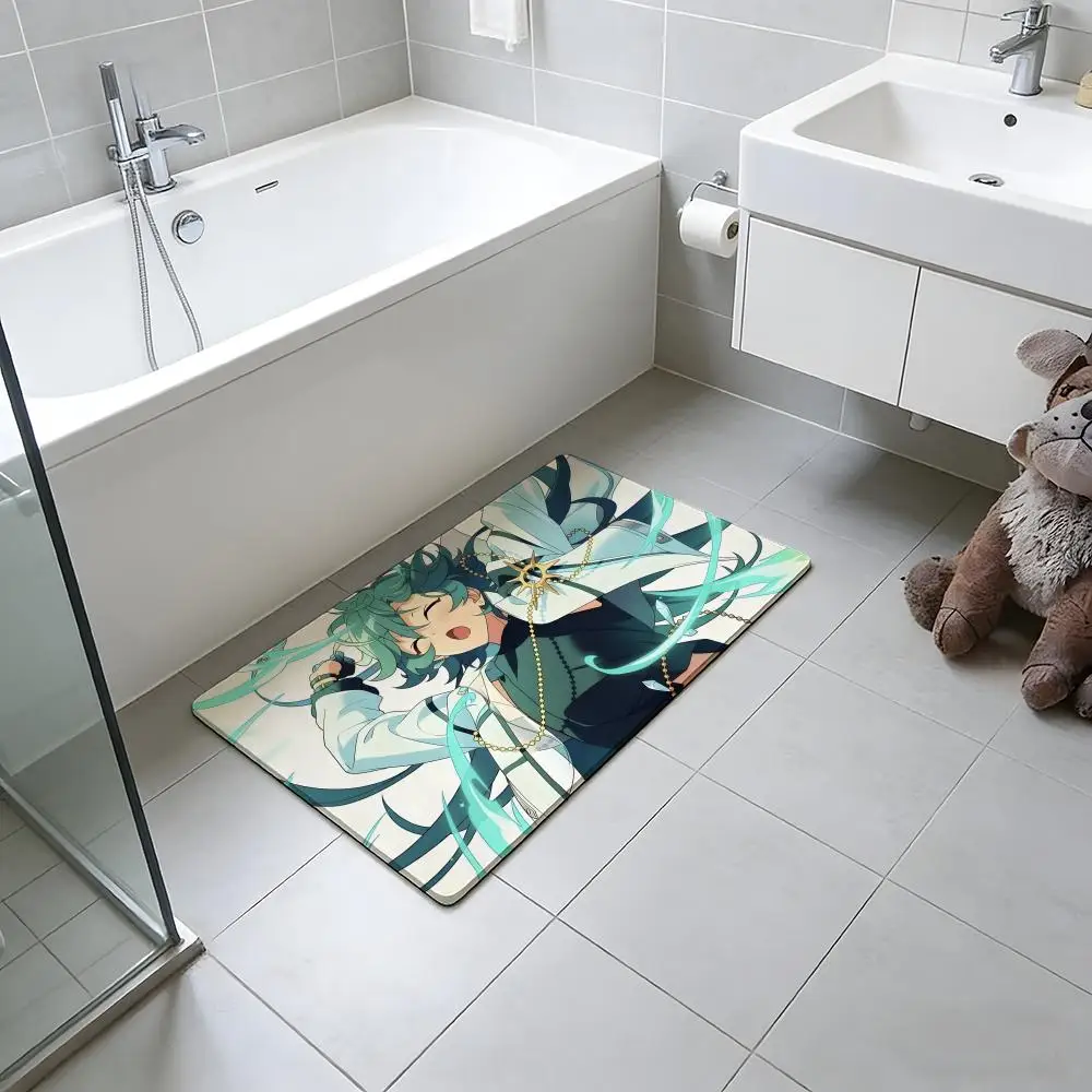 ANIME E-Ensemble S-Stars Floor Mat Absorbent Floor Mat Non-Slip Entrance Rug for Bathrooms Restrooms and Toilets