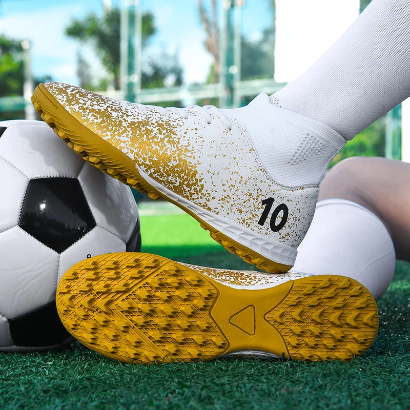 2024 Men Soccer Shoes Professional Unisex Breathable Sports Cleats Drop Shipping Football Boots Futsal Ultralight Non-slip