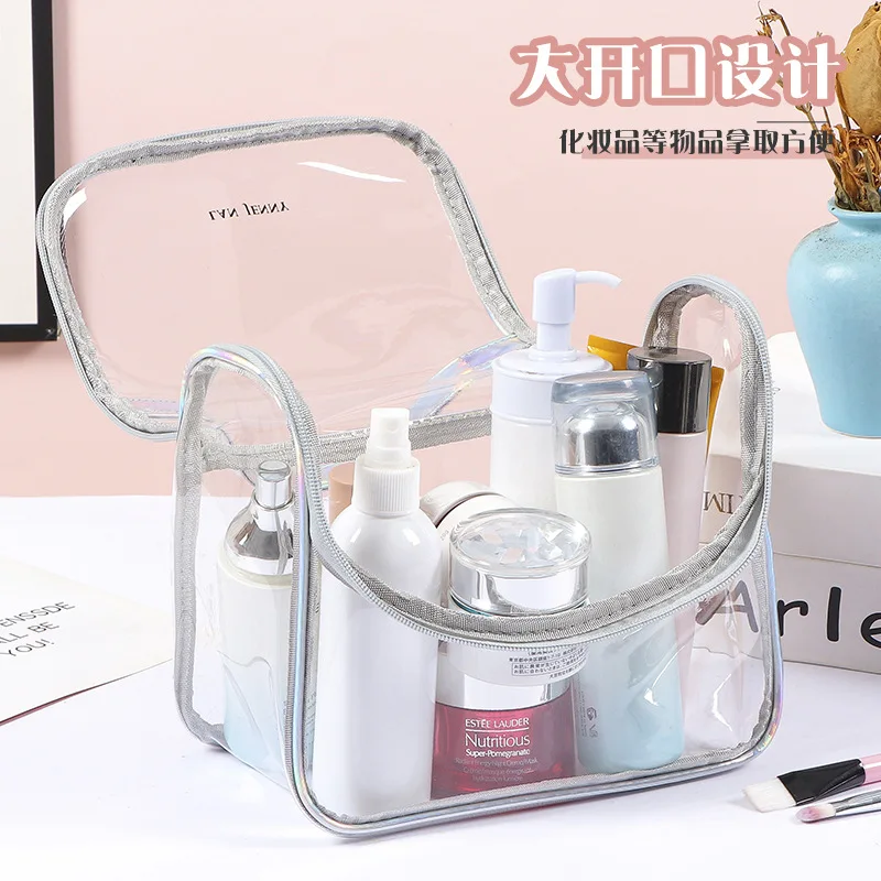 Cosmetic Bags Clear PVC Zipper Bag Women Beauty MakeUp Organizer Transparent Travel Pouch Toiletry Wash Storage Organizer