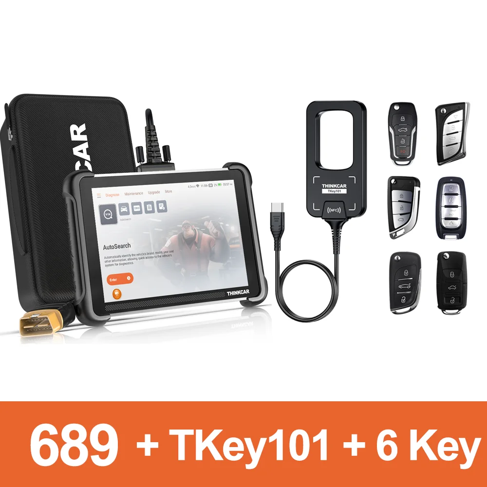 THINKSCAN 689 Auto OBD2 Scanner CANFD DOIP Volledig Systeem Bidirectioneel 34 Reset IMMO Levenslange Gratis Update Auto Diagnose Tool