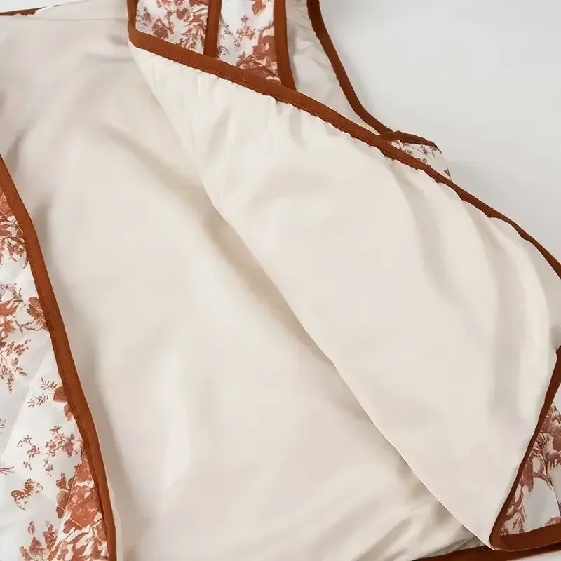 سترة مبطنة بخيط للنساء ، جاكيت قطن فضفاض ، ملابس كاجوال برقبة على شكل حرف V ، أزياء مطبوعة متعددة الألوان ، جديد ، الخريف والشتاء ، ، ، ، ،