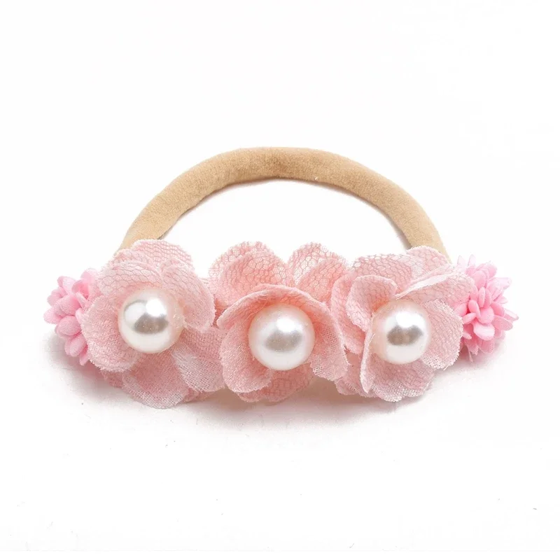 Baby Headband Cute Elastic Flower Rhinestone Hair Band Newborn Toddler Headband for Baby Infant Toddler Girls Hair