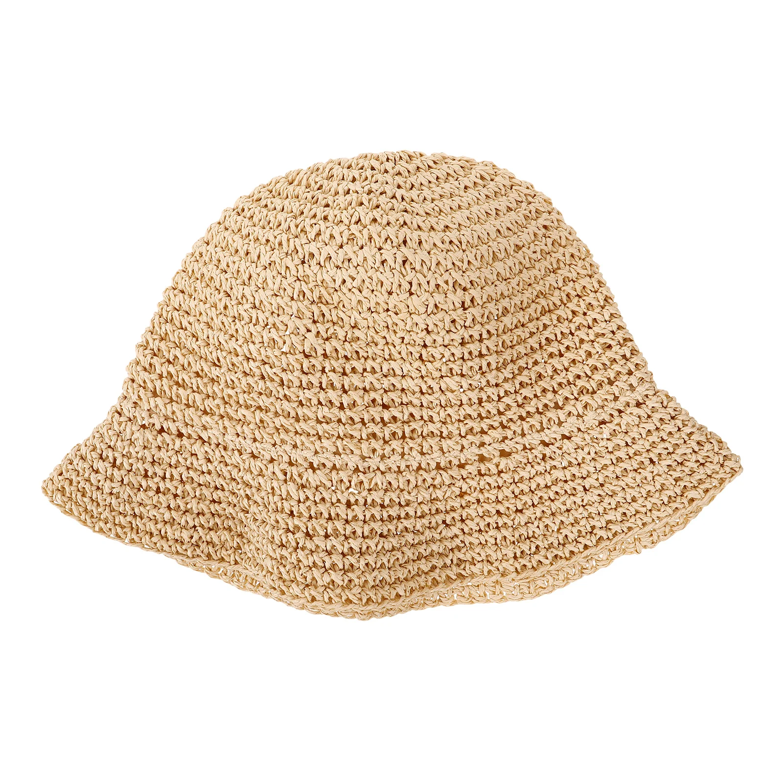 

Fashionable Large Brim Bucket Hat For Women Girls Sun Protection Lightweight Breathable Summer Beach Outdoor Woven Cotton