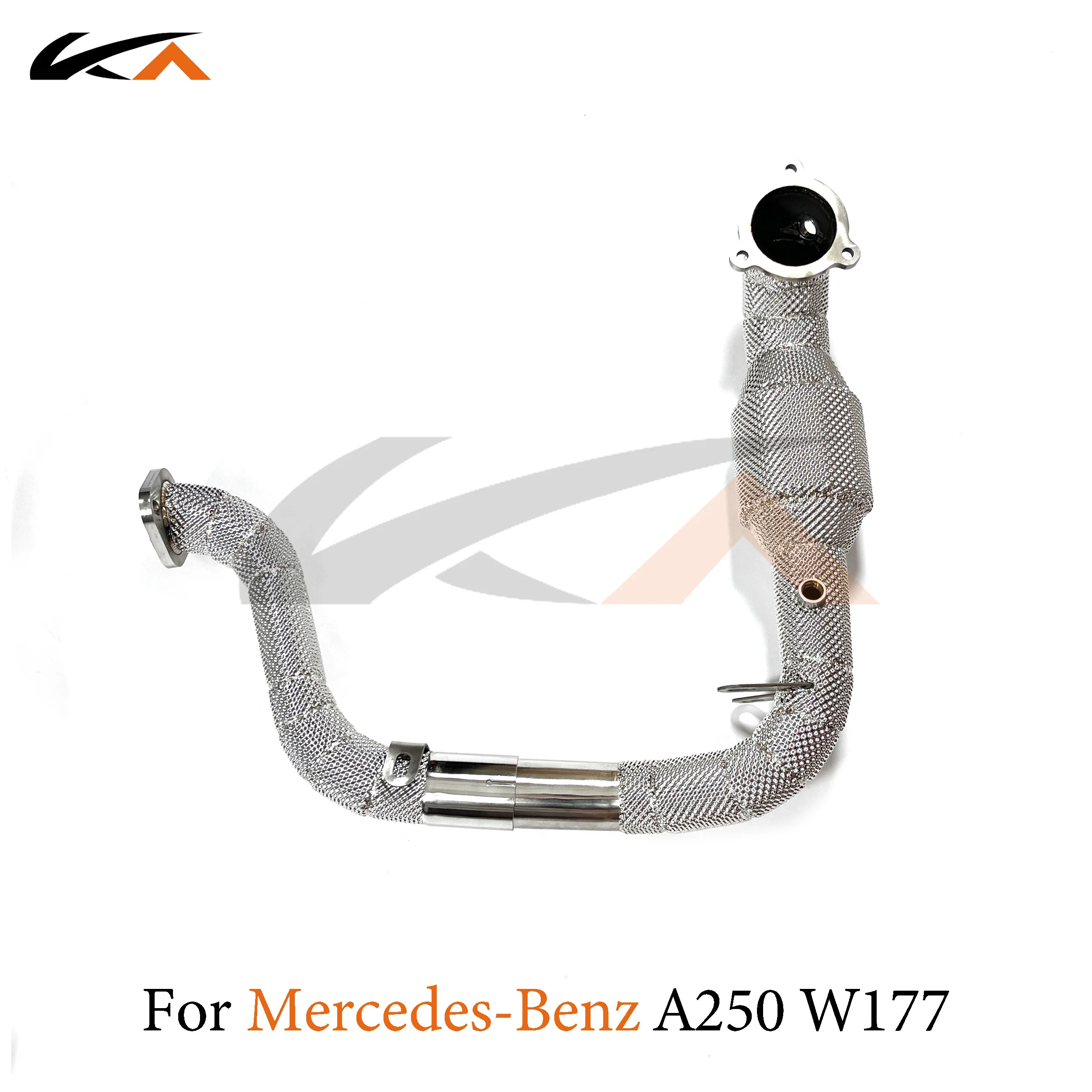 KA Tuning exhaust system header stainless downpipe for Mercedes-Benz a250 w177 2.0T axle pipe performance catalysis heat shield