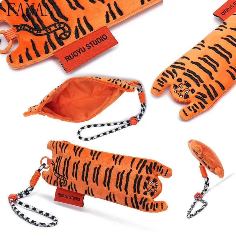 Original Design Animal Long Pencil Case Brush Women's Storage Bag Kawaii Sweet and Cute Fashion Cosmetic Bags for Girls