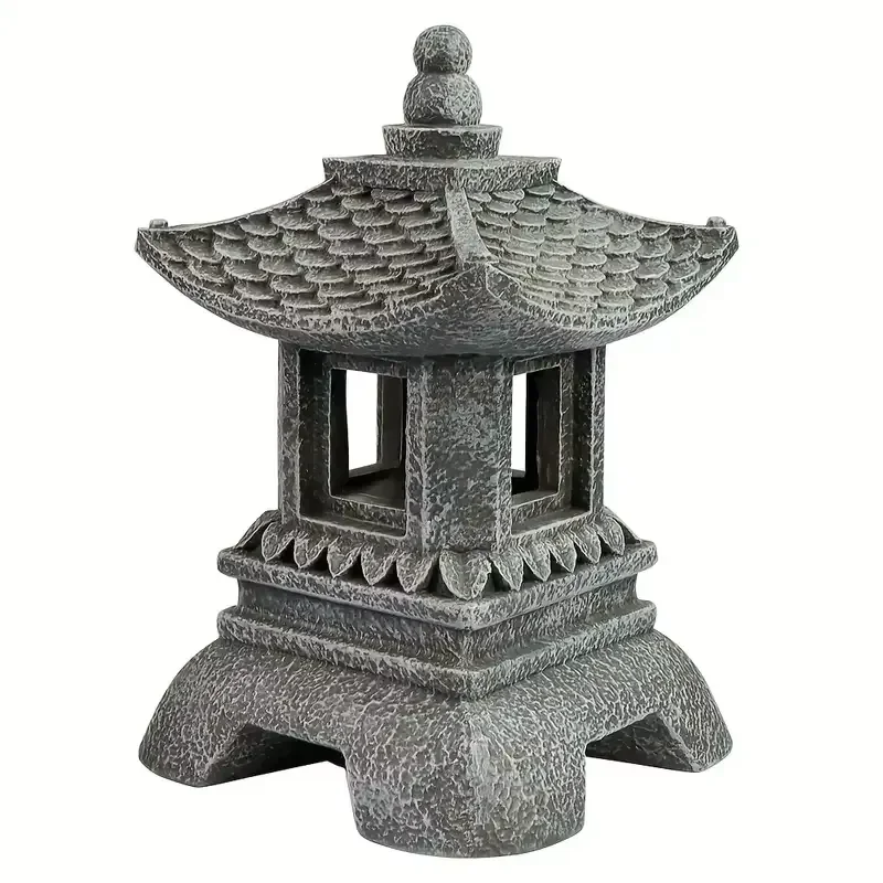 Resin Hand-painted Zen Asian Outdoor Garden Statues with Japanese Pagoda Design-Chinese New Year Ornaments