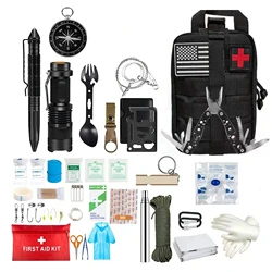 Survival Kit and First Aid Kit Professional Survival Gear Equipment with Men Dad Husband Who Like Camping Adventures Outdoor