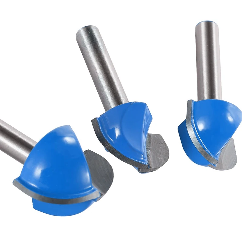 Ball Nose Router Bit 6-8mm 1/4 Shank Corner Round Router 1/4 Radius Round bottom knife for CNC Woodworking Tool Trimmer Cutter