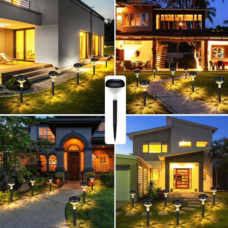 Led Garden Lights Solar Lawn Lamps Pathway Light Waterproof Outdoor Solar Power Lamp Landscape Lighting Yard Decor 1/2/4/6/8Pcs