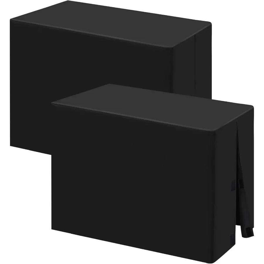 

Чехлы для стола, 2 упаковки, 4 фута, черные чехлы для стола, защитные чехлы для складного стола, 48 x 24 дюйма, встроенная скатерть для 4 F