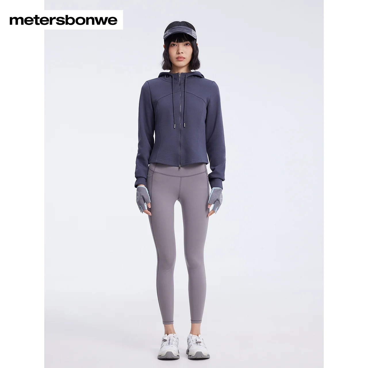 Metersbonwe-Women\'s Slim-Fit Version At The Waist Hooded Cardigan  Elastic Cuff Windproof Thick Hoodie Outdoor Casual Spring