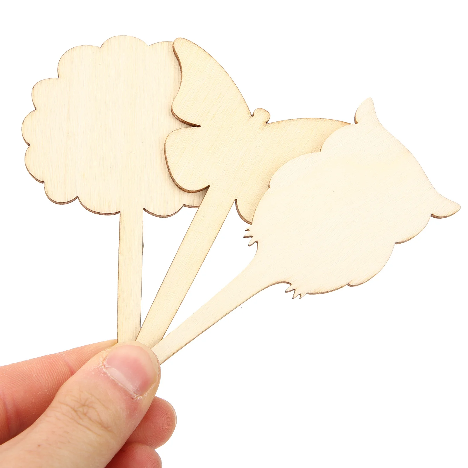 

30Pcs Garden Plant Labels Unique Shape Lightweight Wooden Plant Markers for Flower Beds Planters Nurseries Gardening Supplies